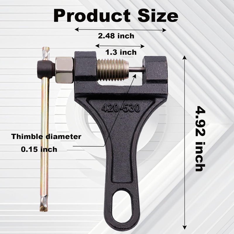 3DSKY Chain Breaker #420-530, Heavy Duty Chain Breaker Riveting Tool, Chain Removal Pin Link Splitter Motorcycle Accessories Fit for Bike Bicycle ATV Dirt Pit Quad Go Kart Scooter Tractor Chain Break - Image 5